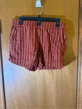 Sonoma Rust Red Striped Shorts